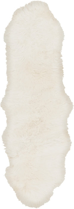 Surya Rugs - Sheepskin White Area Rug - SHS9600 - 2' x 6' - GreatFurnitureDeal