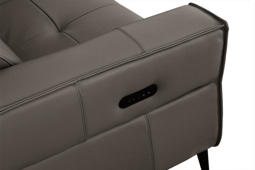 VIG Furniture - Divani Casa Nella Modern Dark Grey Leather Sofa w/ Electric Recliners - VGKN-E9193-DKGRY