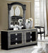 ESF Furniture - Aida Double Dresser with Mirror Set in Black-Silver - AIDADDRESSERBLACK-SI-M - GreatFurnitureDeal