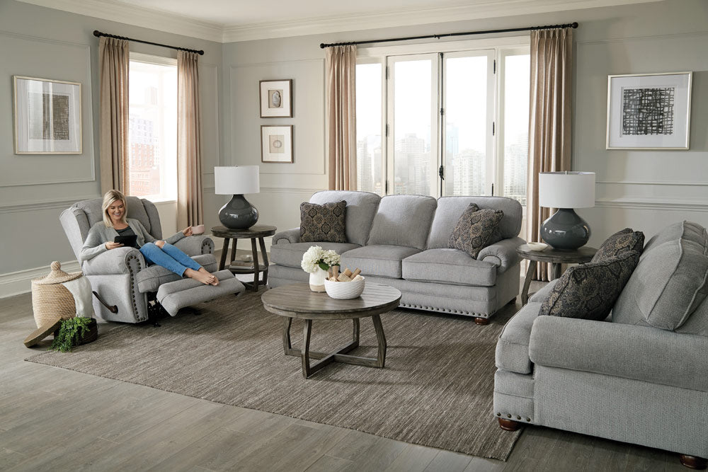 Jackson Furniture - Singletary 4 Piece Living Room Set in Nickel - 3241-03-02-01-10-NICKEL - GreatFurnitureDeal