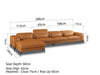 European Furniture - Cavour Mansion Right Hand Facing Sectional In Cognac - 12556R-4RHF - GreatFurnitureDeal