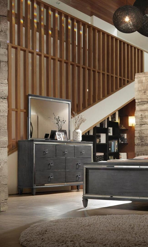Myco Furniture - Skyler Dresser with Mirror in Gray - SK900-DR-M - GreatFurnitureDeal