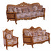 European Furniture - Modigliani III 3 Piece Luxury Living Room Set in Ikat and Gold - 31056-SLC