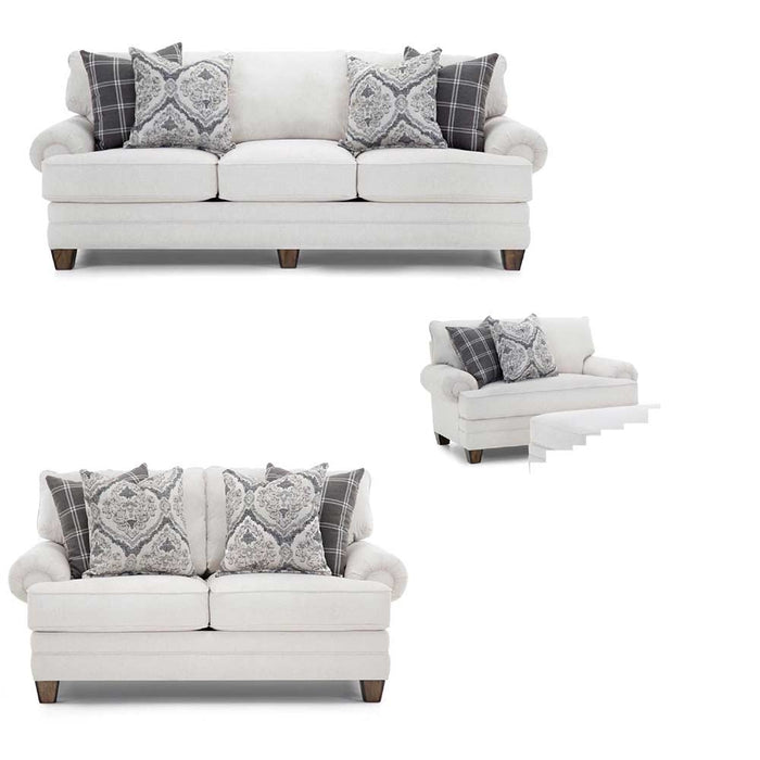 Franklin Furniture - 957 Walden 3 Piece Stationary Living Room Set in Casey Shell - 95740-20-88-CASEY SHELL