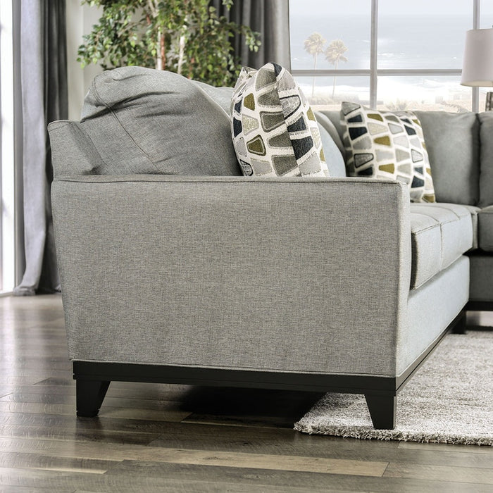 Furniture of America - Bridie Sectional in Gray - SM1117