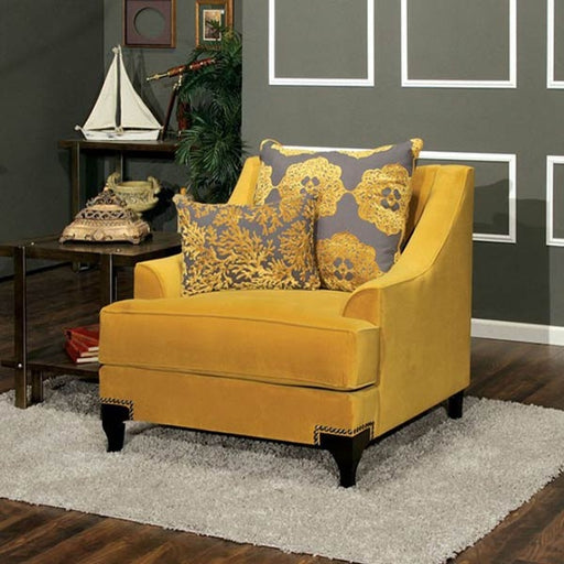 Viscontti Gold 3 Piece Living Room Set - SM2201-SF-LV-CH - Chair