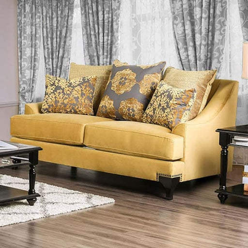 Furniture of America - Viscontti Gold 2 Piece Loveseat and Chair Set - SM2201-LV-CH - GreatFurnitureDeal