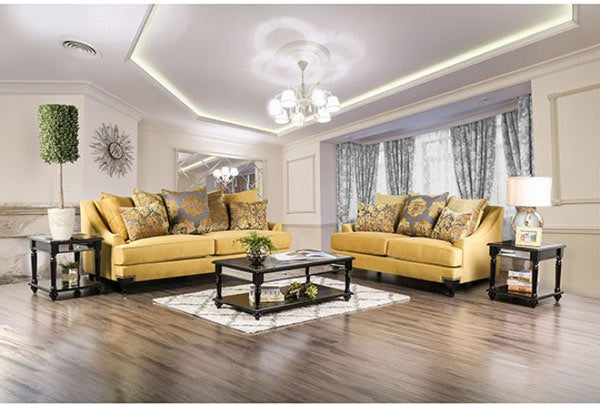 Viscontti Gold Sofa - SM2201-SF - Living Room Set