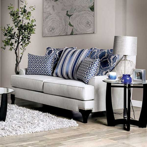 Furniture of America - Sisseton 2 Piece Sofa Set in Light Gray - SM2207-SF-LV - GreatFurnitureDeal