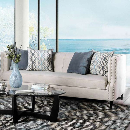 Furniture of America - Tegan Sofa in Beige - SM2217-SF - GreatFurnitureDeal