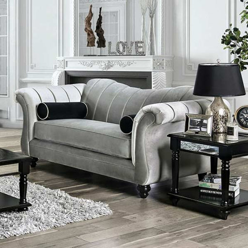 Furniture of America - Marvin 2 Piece Sofa Set in Pewter - SM2227-SF-LV - GreatFurnitureDeal