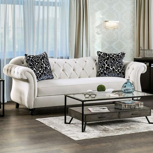 Furniture of America - Antoinette Sofa in White - SM2228-SF - GreatFurnitureDeal