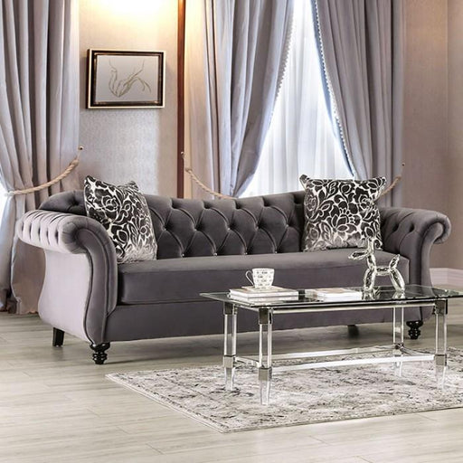 Furniture of America - Antoinette Sofa in Gray Glam - SM2229-SF - GreatFurnitureDeal
