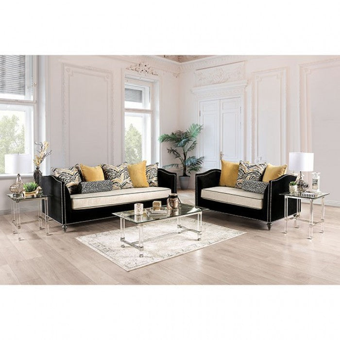 Furniture of America - Maya Sofa in Black - SM2285-SF - GreatFurnitureDeal
