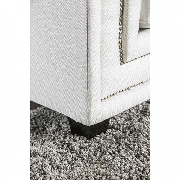 Furniture of America - Ilse Sofa in Off-White - SM2675-SF - Leg View