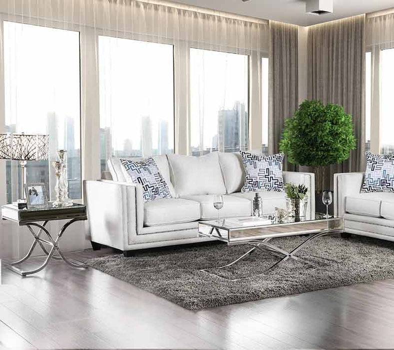 Furniture of America - Ilse Sofa in Off-White - SM2675-SF