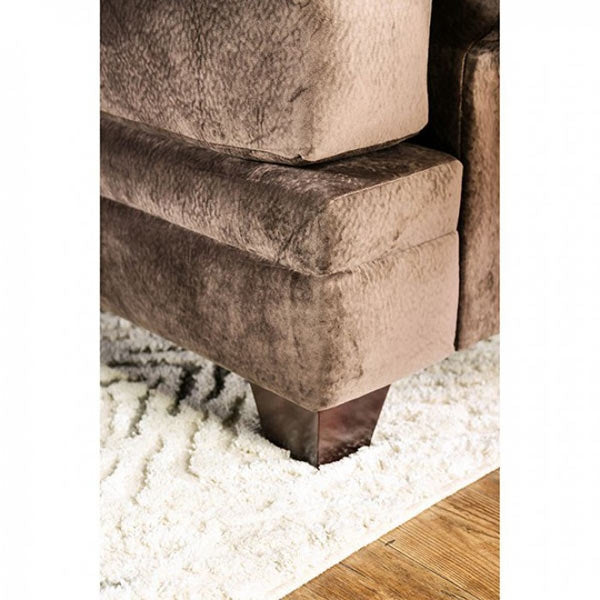 Furniture of America - Bonaventura 2 Piece Sofa Set in Brown - SM5142BR-SF-CH - Leg View