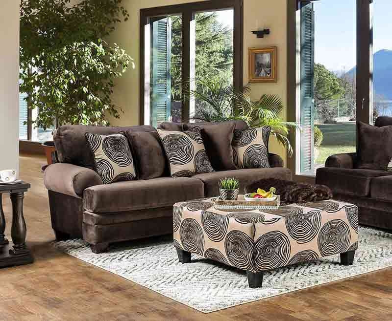 Furniture of America - Bonaventura 2 Piece Sofa Set in Brown - SM5142BR-SF-CH - Sofa
