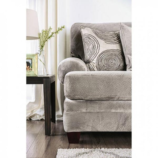 Furniture of America - Bonaventura 3 Piece Living Room Set in Gray - SM5142GY-SF-LV-CH - Side View