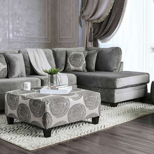Furniture of America - Bonaventura Gray Sectional Sofa - SM5143GY - GreatFurnitureDeal