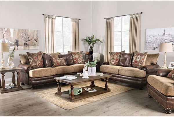 Furniture of America - Fletcher Loveseat in Brown - SM5148-LV - Living Room Set