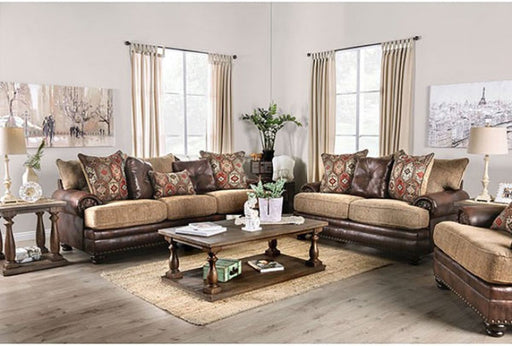 Furniture of America - Fletcher Sofa in Brown - SM5148-SF - Living Room Set