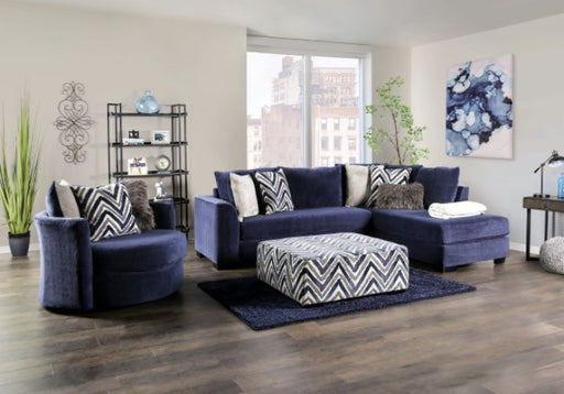 Furniture of America - Griswold Sectional in Navy - SM5151 - GreatFurnitureDeal