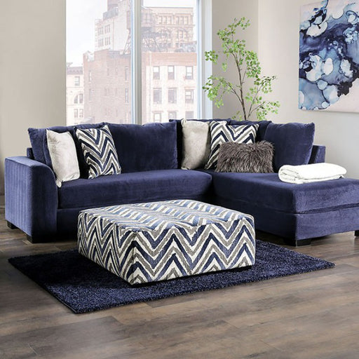 Furniture of America - Griswold Sectional in Navy - SM5151 - GreatFurnitureDeal