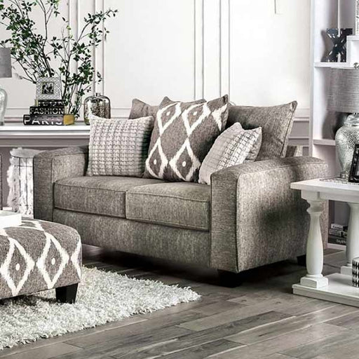 Furniture of America - Basie 2 Piece Sofa Set in Gray - SM5156-SF-LV - GreatFurnitureDeal