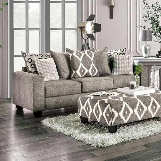 Furniture of America - Basie Sofa in Gray - SM5156-SF