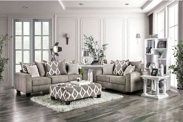 Furniture of America - Basie 2 Piece Sofa Set in Gray - SM5156-SF-LV