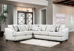 Furniture of America - Leamington Sectional in Ivory - SM5401-SECT - GreatFurnitureDeal