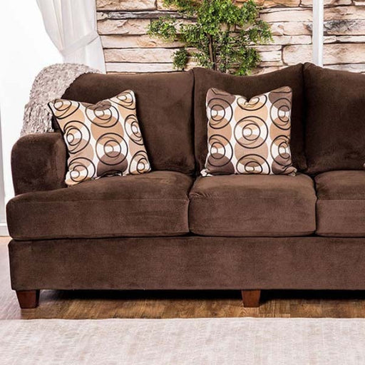 Furniture of America - Wessington Chocolate Sofa - SM6131-SF - GreatFurnitureDeal