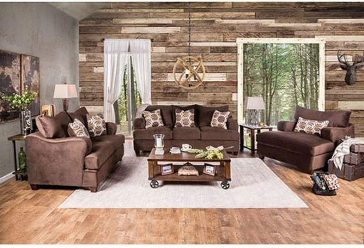 Furniture of America - Wessington Chocolate 2 Piece Sofa Set - SM6131-SF-LV - GreatFurnitureDeal