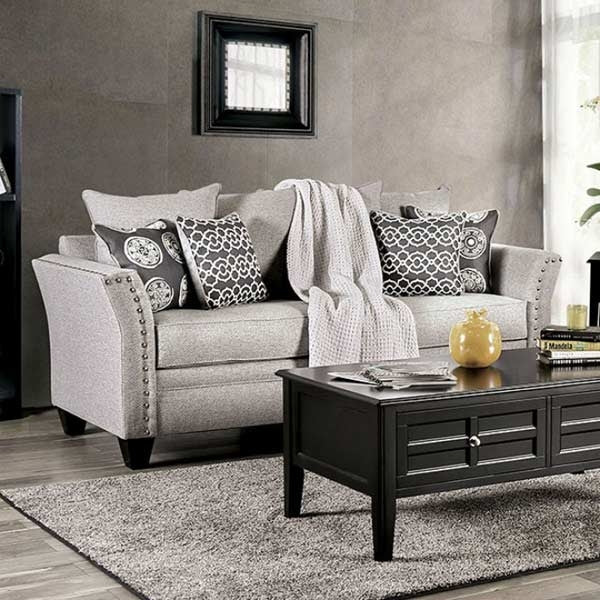Furniture of America - Talgarth 2 Piece Sofa Set in Gray - SM6221-SF-LV - GreatFurnitureDeal