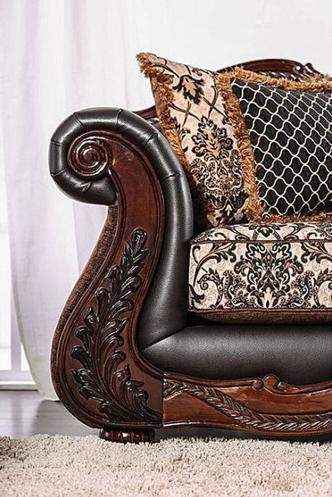 Furniture of America - Jamael Sofa in Brown - SM6405-SF - GreatFurnitureDeal