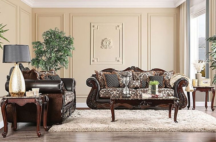 Furniture of America - Jamael Sofa in Brown - SM6405-SF - GreatFurnitureDeal