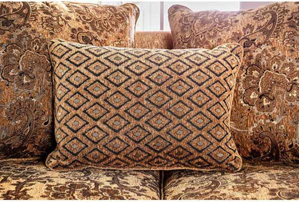 Nicanor Gold Bronze 2 Piece Sofa Set - SM6407-SF-LV - Pillow