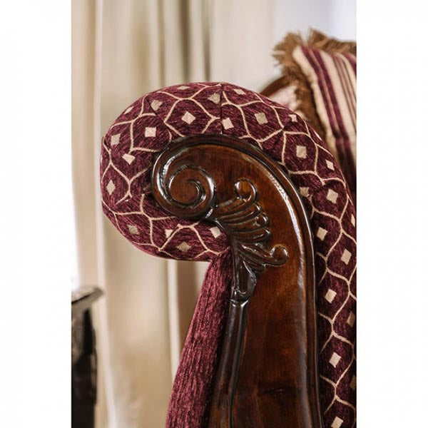 Furniture of America - Quirino Loveseat in Burgundy - SM6415-LV - GreatFurnitureDeal