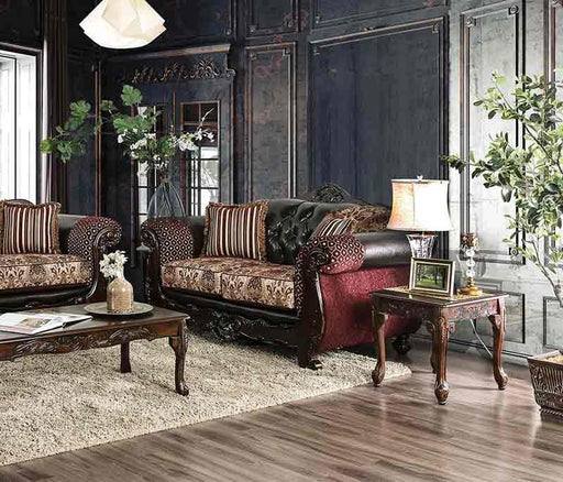 Furniture of America - Quirino Loveseat in Burgundy - SM6415-LV - GreatFurnitureDeal
