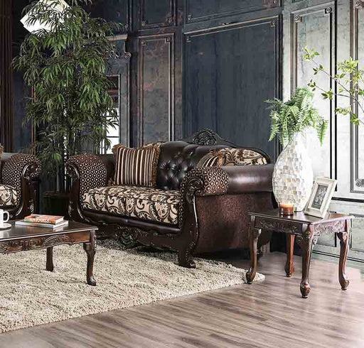Furniture of America - Quirino Loveseat in Light Brown - SM6416-LV - GreatFurnitureDeal