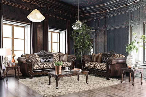 Furniture of America - Quirino 2 Piece Sofa Set in Light Brown - SM6416-SF-LV - GreatFurnitureDeal
