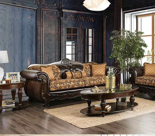 Furniture of America - Quirino Sofa in Dark Brown - SM6417-SF