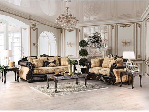 Furniture of America - Aislynn Gold 2 Piece Sofa Set - SM6423-SF-LV