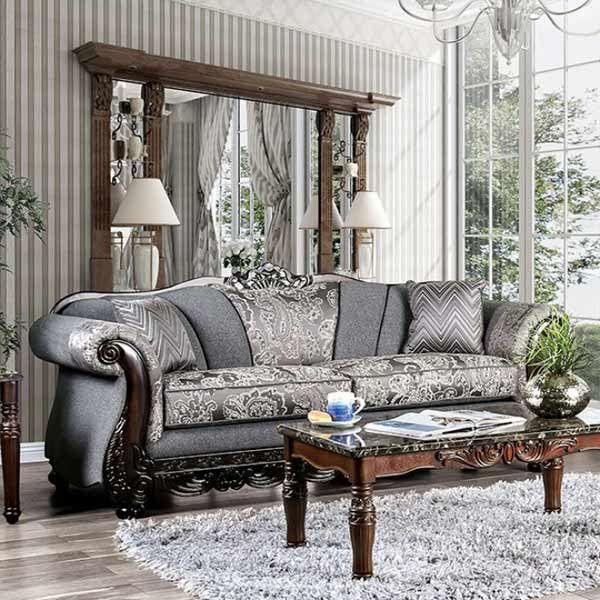 Furniture of America - Newdale Sofa in Gray - SM6424-SF - GreatFurnitureDeal