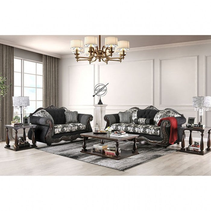 Furniture of America - Ronja Loveseat in Black - SM6432-LV - GreatFurnitureDeal