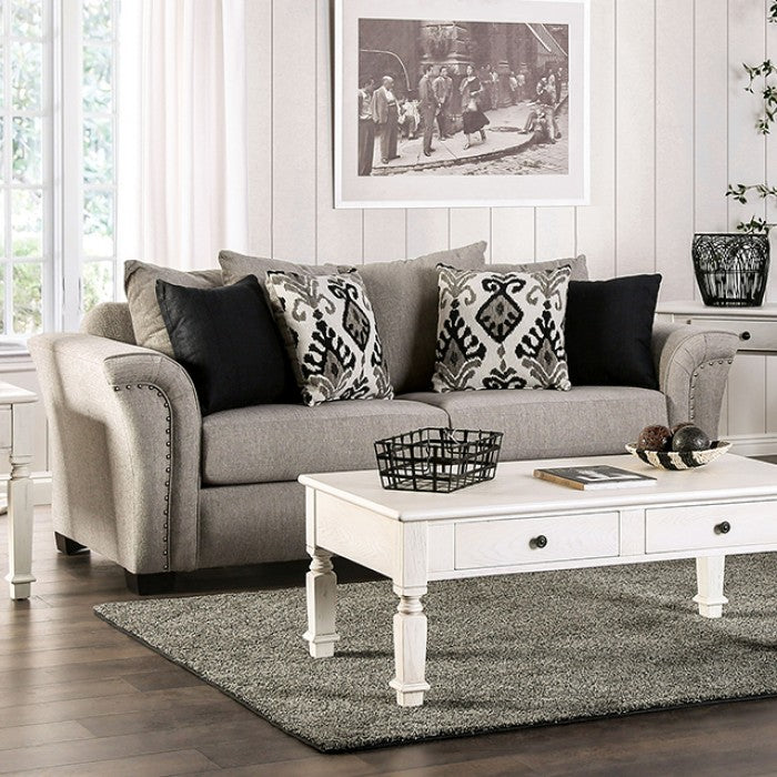Furniture of America - Belsize 2 Piece Sofa Set in Light Taupe - SM6440-SF-LV - GreatFurnitureDeal
