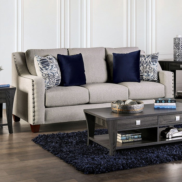 Furniture of America - Stickney 2 Piece Sofa Set in Light Gray - SM6441-SF-LV - GreatFurnitureDeal