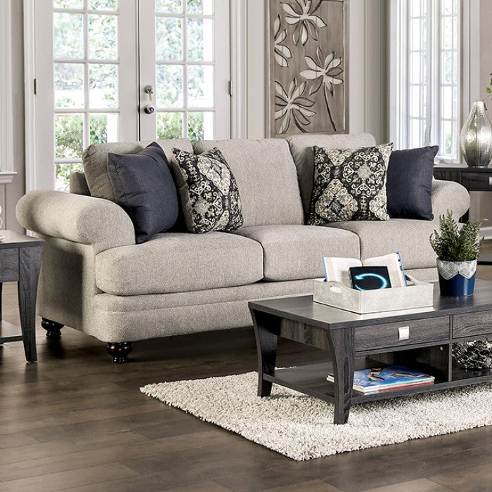 Furniture of America - Miramar 2 Piece Sofa Set in Beige - SM6442-SF-LV - GreatFurnitureDeal