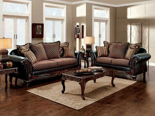 Furniture of America - San Roque Sofa in Brown - SM7635-SF - Living Room Set
